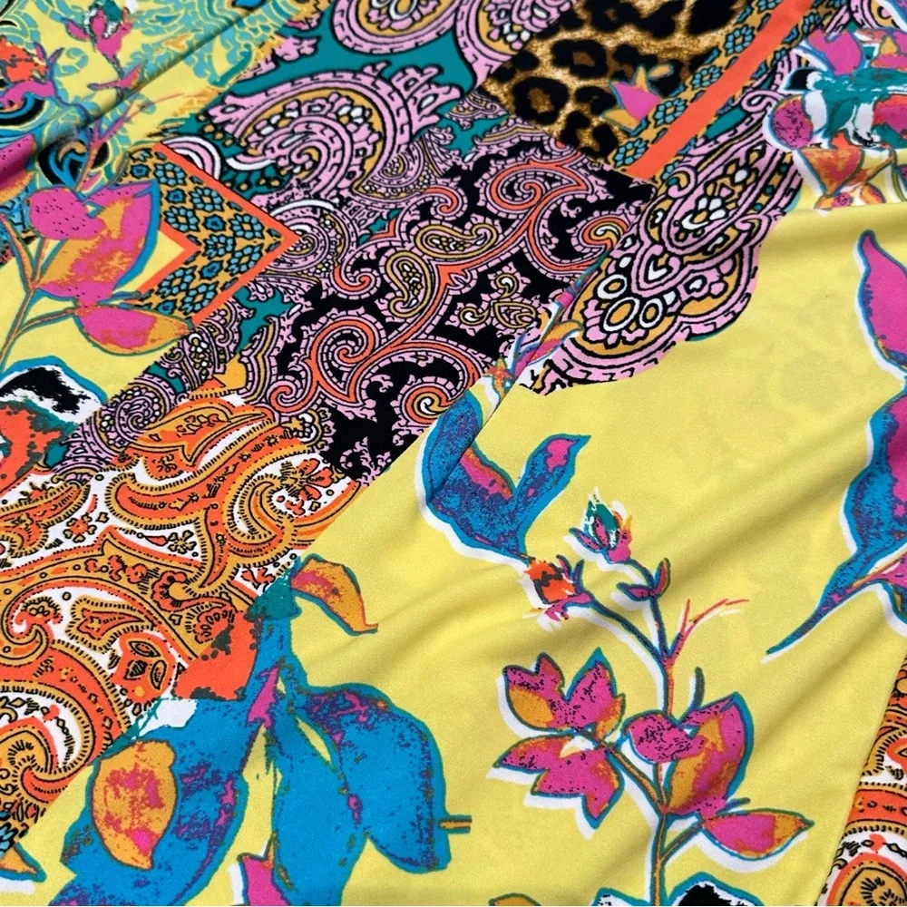 Melissa Paige Colorful Print and Beaded Blouse - Picture 3 of 10
